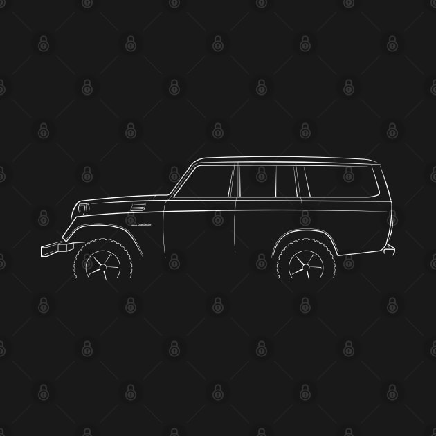 Toyota Land Cruiser 55 - profile stencil, white by mal_photography