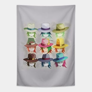 Nine hats. Tapestry