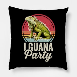 I Guana Party Funny Iguana Lover Pillow