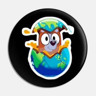 earth bluey Pin