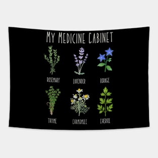 My Medicine Cabinet Natural Healing Plants Medicinal Herbs Tapestry