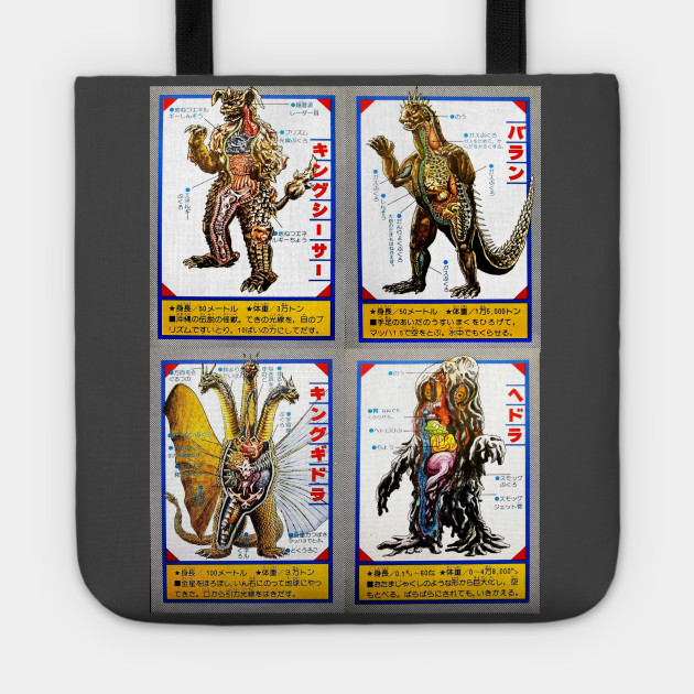 Kaiju Anatomy Trading Cards 1 Kaiju Tote Teepublic Kaiju Anatomy Trading Cards 1 Kaiju Tote Teepublic