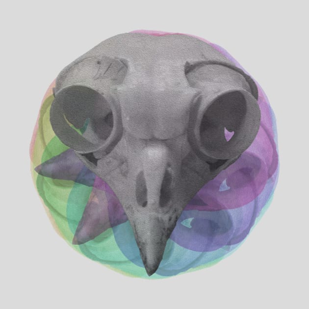 Chromatic Bird Skull by Moonchild Designs