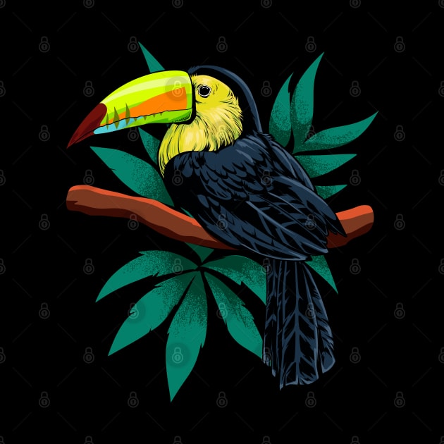 Bird of paradise - drawing of toucan by Modern Medieval Design