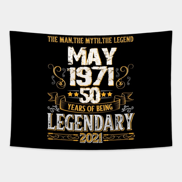 50th Birthday Legendary since 1971 Tapestry by Designcompany