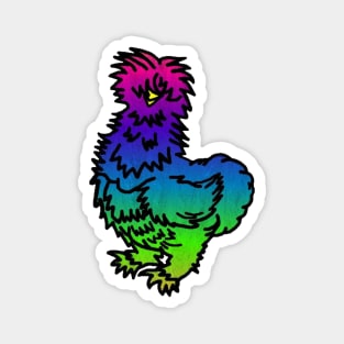 Psychedelic Silkie Chicken Magnet