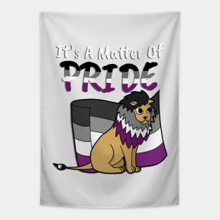 Asexual Pride Lion- With Text Tapestry