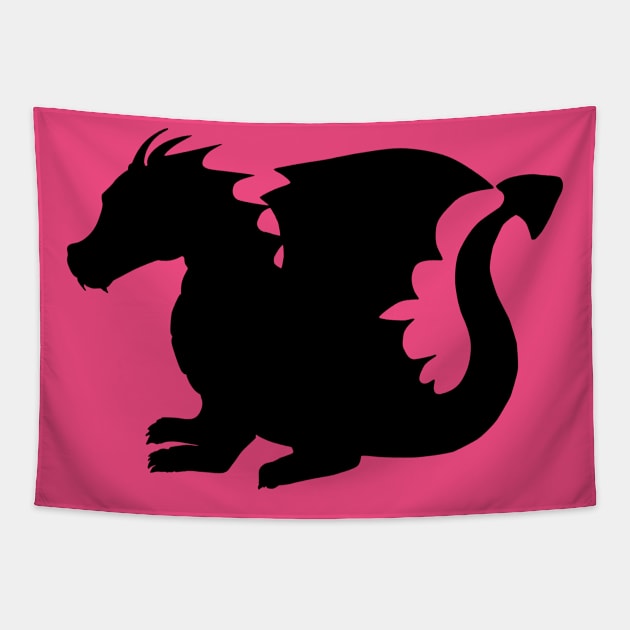 Dragon Silhouette Tapestry by Things2followuhome