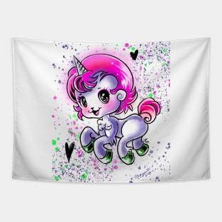 Unico The Baby Unicorn Kawaii Anime Tapestry