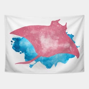 Pink Manta Ray Tapestry