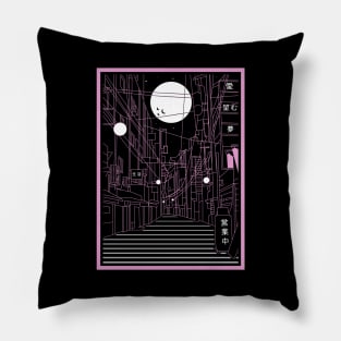 Tokyo City Nights Pillow