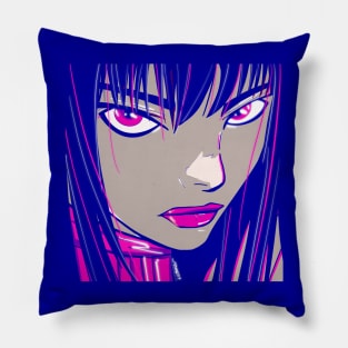 cyberpunk lady ecopop lust women art Pillow