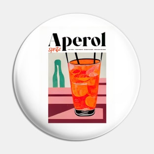 Retro Aperol Spritz Poster Daydrinking Homebar, Kitchen Bar Prints, Vintage Drinks, Recipe, Wall Art Pin