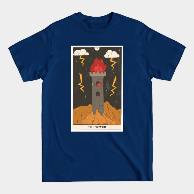 Disover The Tower - Tarot Cards - MAJOR ARCANA - Tarot Card - T-Shirt