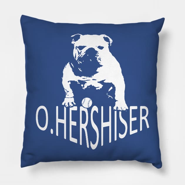 Orel Hershiser Bulldog Pillow by Pastime Pros