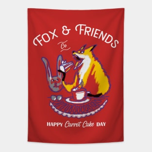 Fox & Friends Happy Carrot Cake Day Tapestry