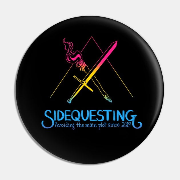 Pan Sidequesting Logo Pin by Sidequesting