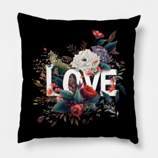 Love in Floral 5 Pillow