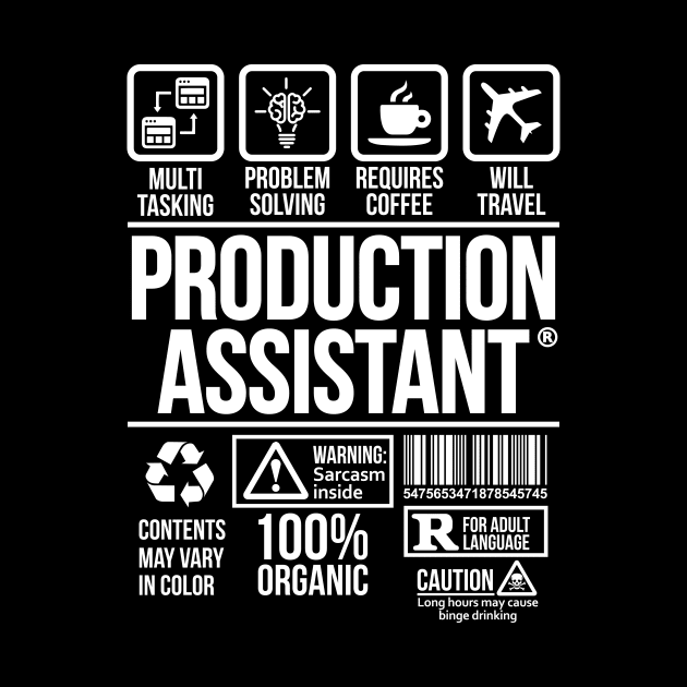 Production assistant T-shirt | Job Profession | #DW T-Shirt T-Shirt T-Shirt by DynamiteWear