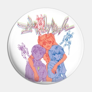 Shinji and friends EVA 01 02 00 Pin