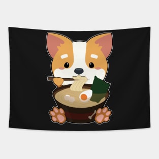 Anime Cute Dog Japanese Ramen Noodles Kawaii Gift graphic Tapestry