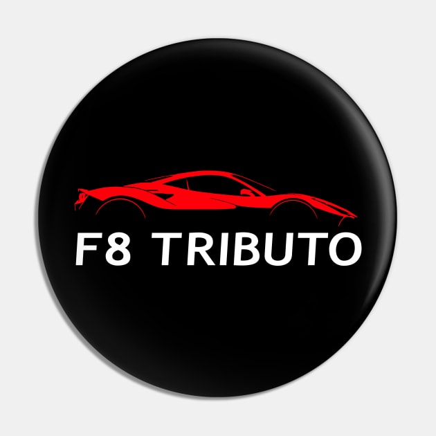 F8 Tributo Silhouette Pin by Meca-artwork