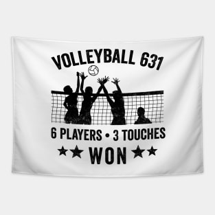 Volleyball Gift Volleyball 631 6 Players 3 Touches Won Tapestry