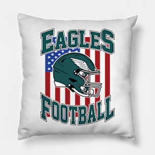 Retro Philadelphia Eagles Football Pillow