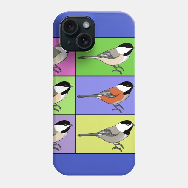 Warhol Birds - Chickadee Phone Case by Feathered Focus