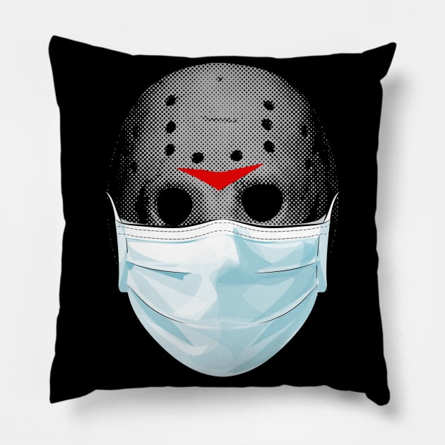 Face Mask Horror Movie Killer Pillow by Halloween Merch