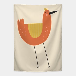 Orange Bird Tapestry