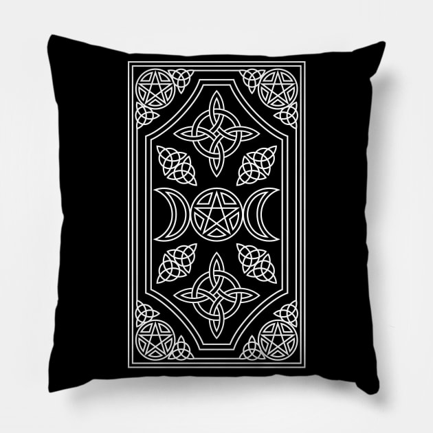 Triple moon Goddess Tapestry Pillow by RavenWake