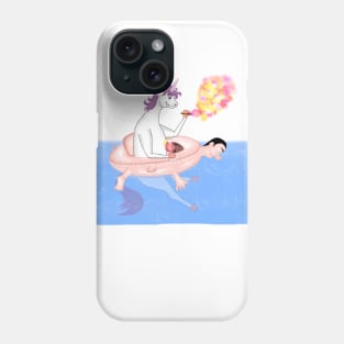 Unicorn in pool Phone Case