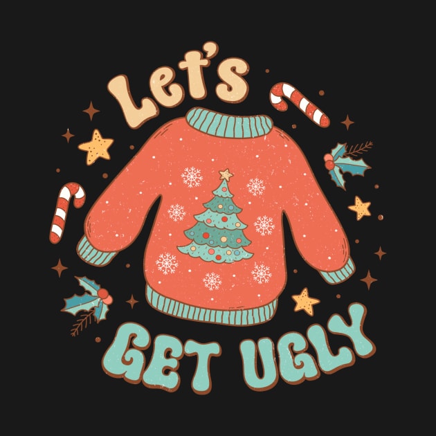 Funny Christmas Ugly Sweater by BusyMonkeyDesign