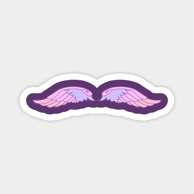 Pastel Pink Purple Wings Magnet by saradaboru