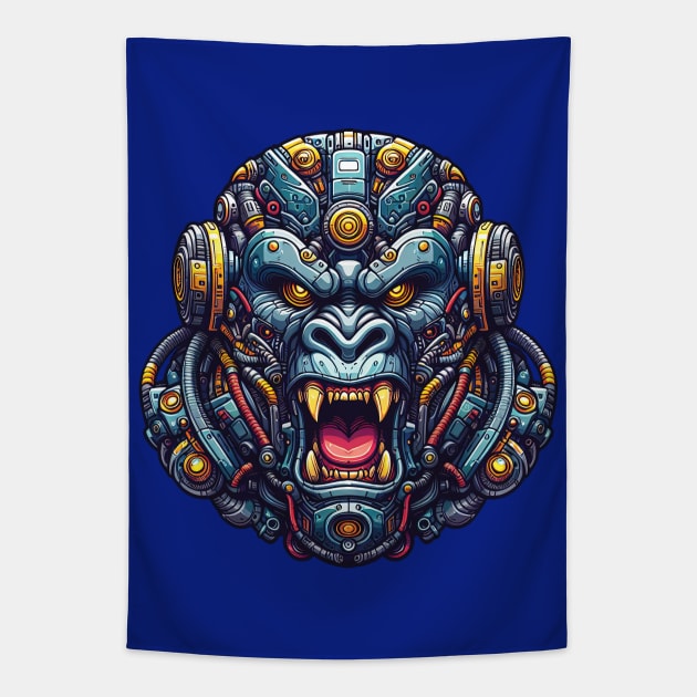 Mecha Apes S01 D63 Tapestry by Houerd