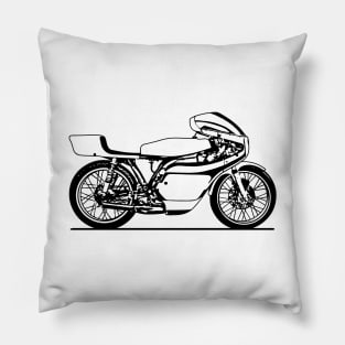 MT125R Motorcycle Sketch Art Pillow