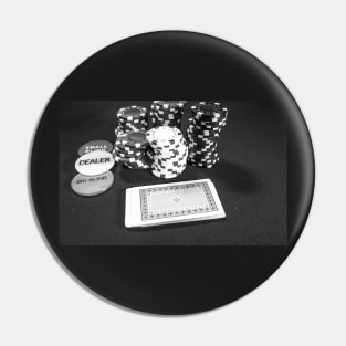 Texas Holdem - Cards, chips and dealer buttons Pin