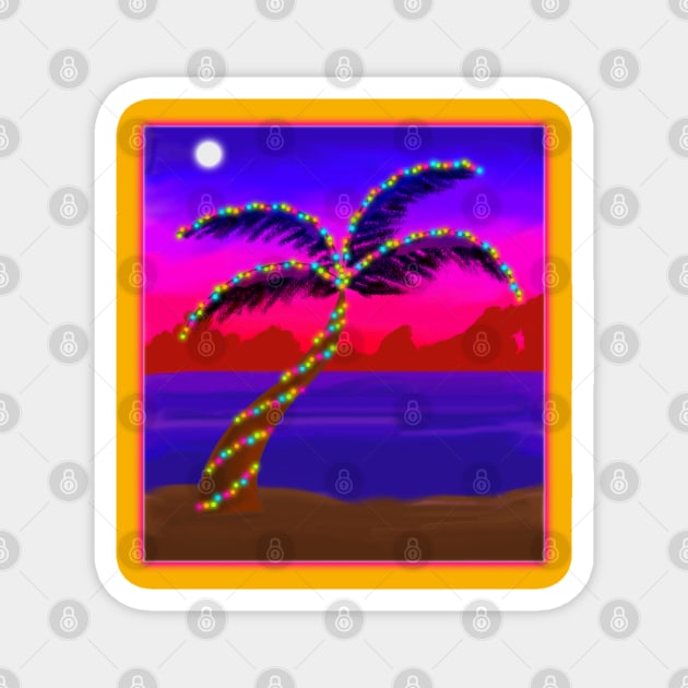 Christmas Palm Tree Magnet by BoonieDunes