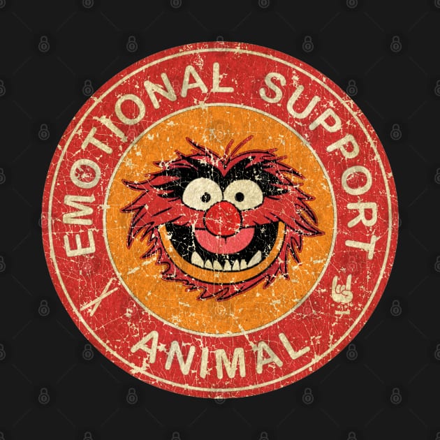 Retro Vintage Emotional Support Animal by antopixel