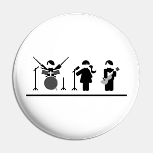 Music band flat design Pin