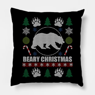 Gay Bear Beary Christmas Pillow