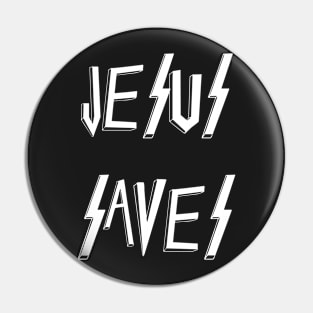 Jesus Saves Slayer Parody Pin