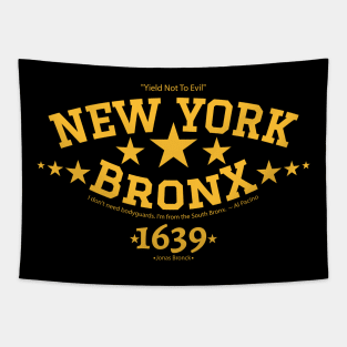 New York Bronx 'Yield to the Evil' Logo Shirt - Urban Streetwear Collection Tapestry