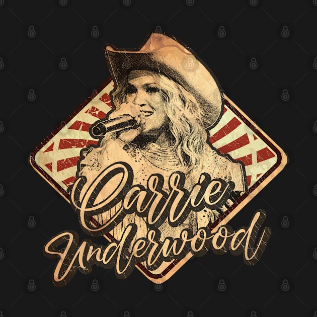 Carrie Underwood i love you vintage design on top by agusantypo