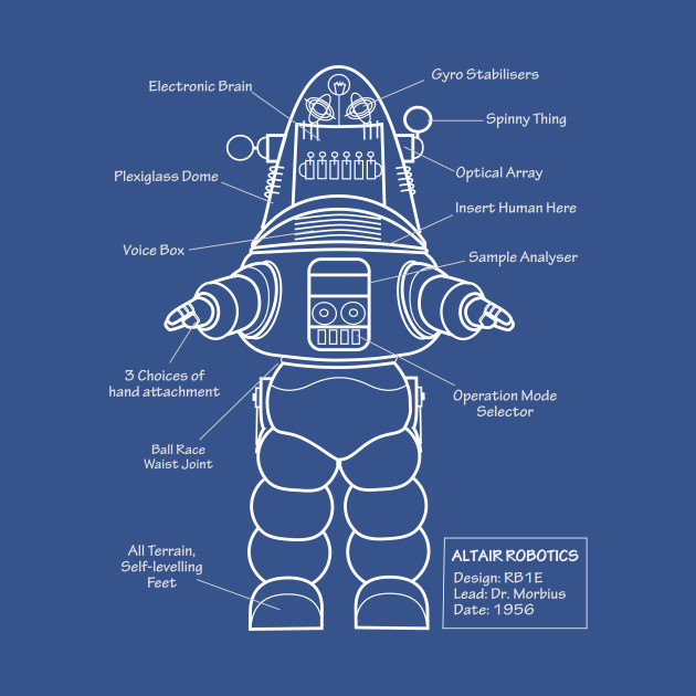 robby the robot t shirt