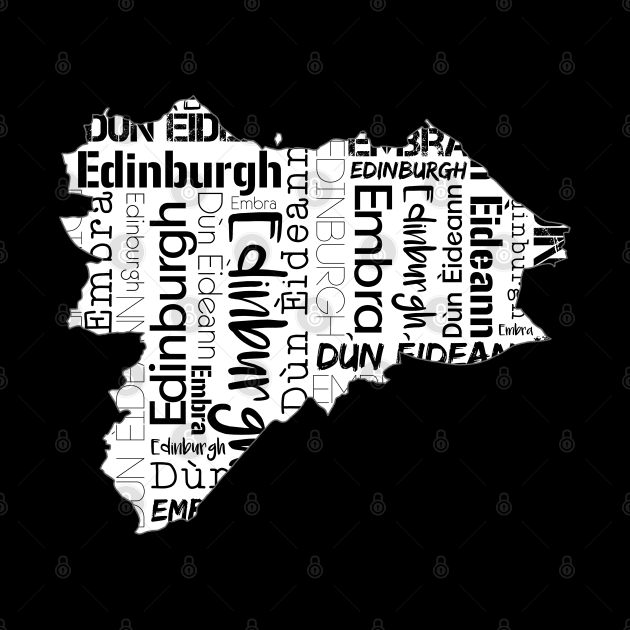 Edinburgh City Map With Text by MacPean