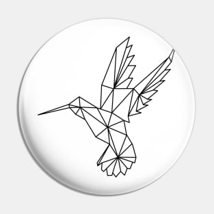 Geometric hummingbird Pin