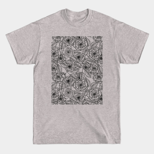 Disover Roses hand drawn pattern - Roses - T-Shirt