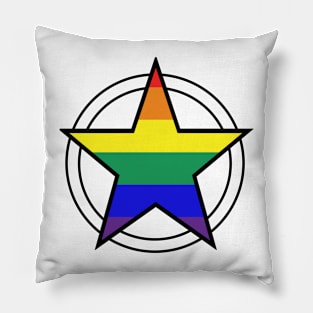 Pride Flag Pentacle Pillow